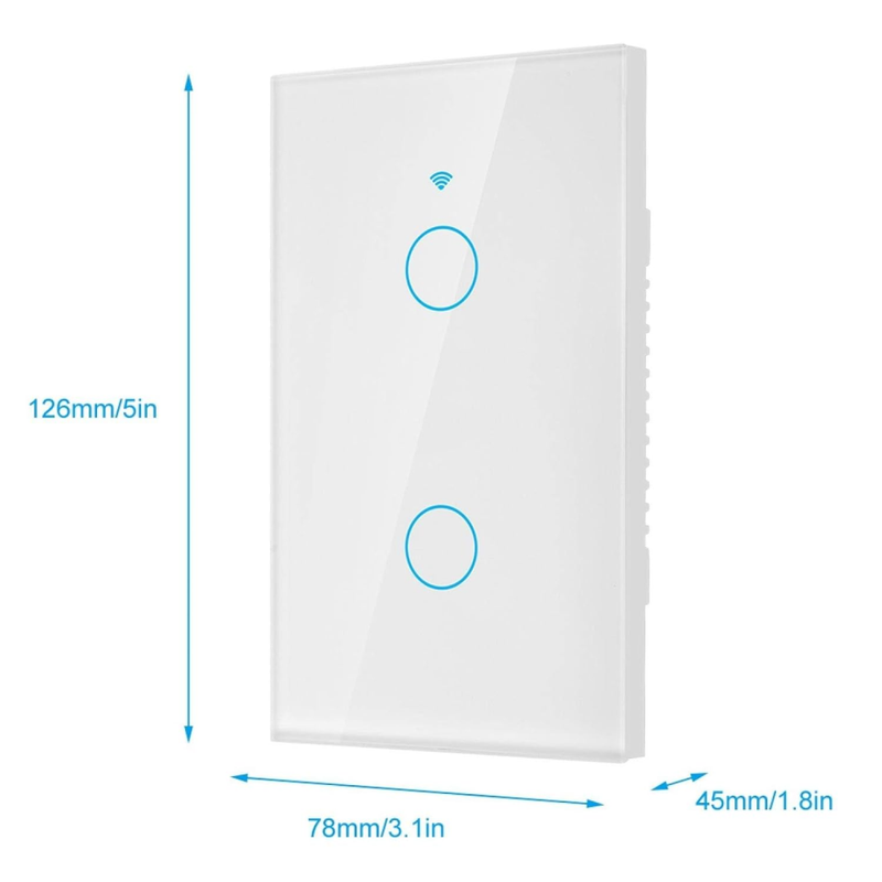 Interruptor Wifi Tactil Alexa Home 2vias