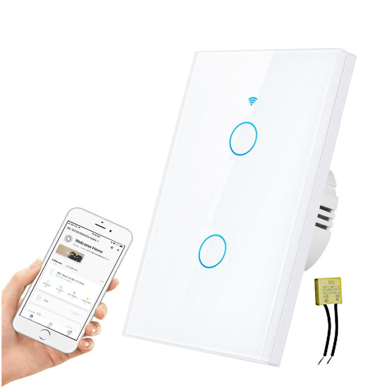 Interruptor Wifi Tactil Alexa Home 2vias