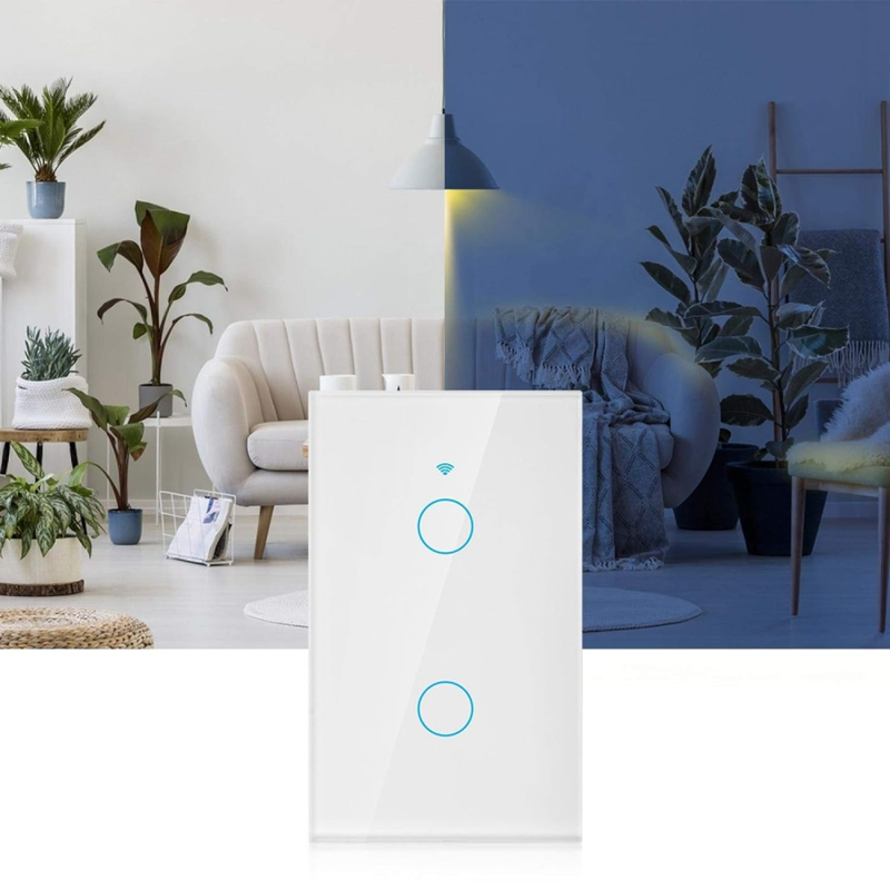 Interruptor Wifi Tactil Alexa Home 2vias