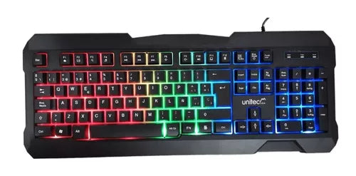 Teclado Gamer Unitec Retroiluminado Rgb