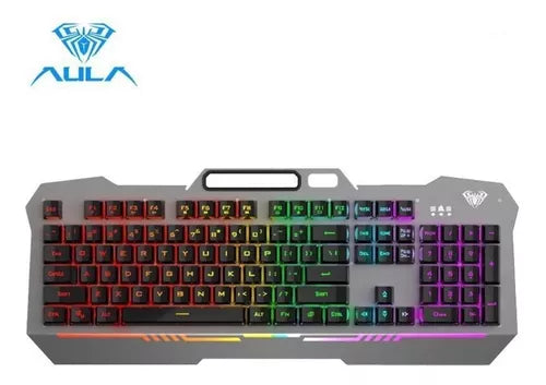 Teclado Rgb Gamer Ergonomico F3010